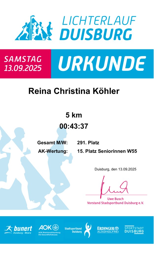 Die Belohnung - Urkunde